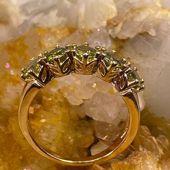 1.8ct PERIDOT 14k plated RING-size 7 - Picture 9 of 11